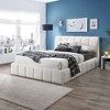 King Size Upholstered Platform Bed with Headboard for Bedroom - 2 of 4