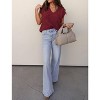 Women's V-neck Knit Sweater Vest - LUMIERE - 4 of 4