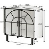 White Corner Cabinet,Glass Display Curio Cabinet,Corner Bookshelf Home Bar Furniture for Living Room Bedroom Office Hallway - 2 of 4
