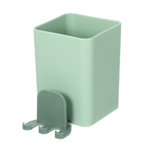 Unique Bargains Wall Mounted Bathroom Toothbrush Holder 2.45"x3.39" 1 Pc - 1 of 4