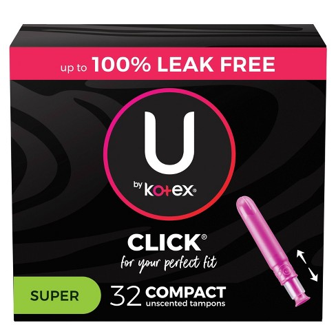 U by Kotex Click Compact Unscented Tampons - Super - image 1 of 4