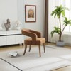 Aortzio 25.79"W Wide Modern Barrel Open Back Upholstered Accent Chair With solid wood Legs - 2 of 4