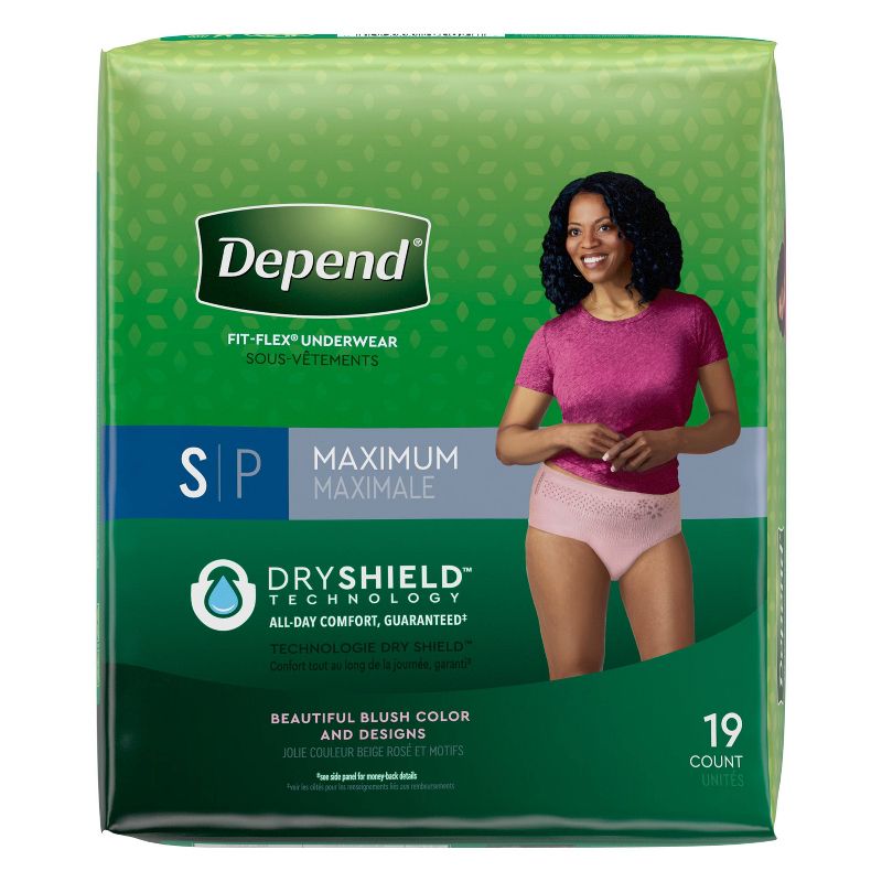 Depend Fresh Protection Adult Incontinence & Postpartum Underwear for Women - Maximum Absorbency - Blush, 6 of 10