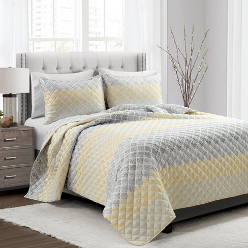 Grey and yellow comforter hotsell set target