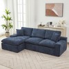 Whisen 107.9" Upholstered Cloud Sectional with Double Cushion & Pockets - 2 of 4