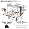 NicBex Triple Twin Bunk Bed with Safety Guardrail,Twin Loft Bed with Ladder and Converts to 3 Twin Beds,Noise Reduced Bunk Beds for Bedroom - 3 of 4