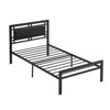 APRILSOUL Black Twin Size Metal Bed with Sturdy System Metal Bed Frame, Modern Style and Comfort to any Bedroom - 4 of 4