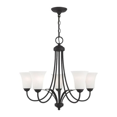 Livex Lighting Ridgedale 5 - Light Chandelier in  Black