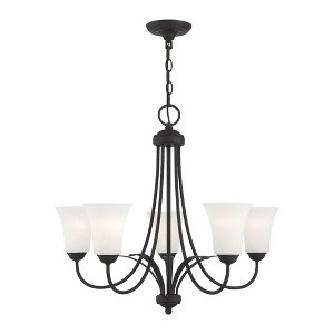 Livex Lighting Ridgedale 5 - Light Chandelier in  Black - 1 of 4