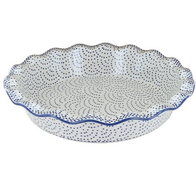 Blue Rose Polish Pottery Z159 Manufaktura Pie Plate