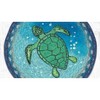 Earth Rugs Sea Turtle Round Trivet – 10"x10" Coastal-Inspired Braided Natural Fiber Hot Pad with Nautical Print - 3 of 3