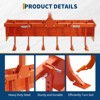 55" Box Blade Tractor Attachment, Compatible with Category 1 & Cat 0, Box Blade Scraper with 6 Adjustable Scarifier Shanks for Grading, Orange - 3 of 4