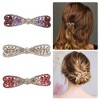 Unique Bargains Women's Sparkly Rhinestones Hair Clips 3 Pcs - 2 of 4