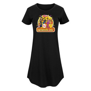 Women's - The Brady Bunch - The Brady Kids Graphic T-shirt Dress - 1 of 4
