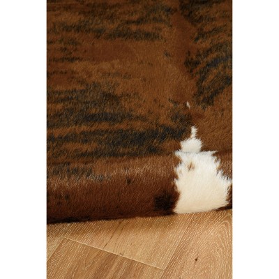 Grey Mix 5' x 7' Tufted Synthetic Cowhide Rug