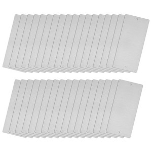 Unique Bargains Stainless Steel DIY Laser Printing Office Engraving Blank Card 35 Pcs - 1 of 4