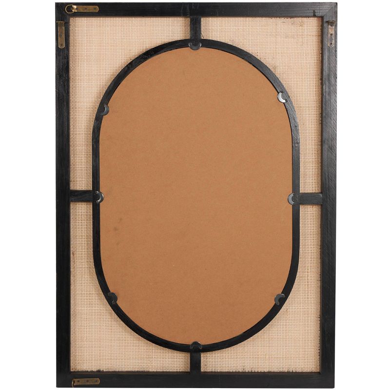 42&#34;x30&#34; Rattan Wall Mirror with Black Accent Frames Brown - Olivia &#38; May, 5 of 6