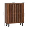 MAYEERTY 6-Tier Wooden Shoe Cabinet with Louvered Doors & Adjustable Shelves - 3 of 4