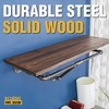 Pipe Decor 36 in. Wall Mounted Clothing Rack with Wood Shelf, Trail Brown - 4 of 4