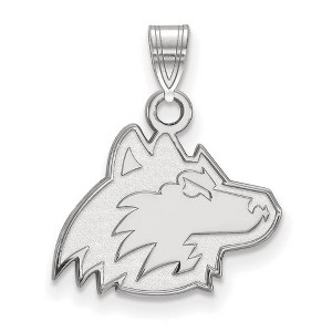 Black Bow Jewelry 10k White Gold Northern Illinois Huskies NCAA Small Pendant - 1 of 3