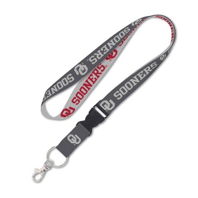 NCAA Oklahoma Sooners Charcoal Lanyard