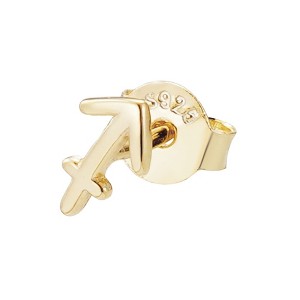 Adornia 14k Gold Vermeil .925 Sterling Silver Single Zodiac Sign Stud Earring - 1 of 2