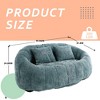 MOONMISS Giant Bean Bag Chair Couch, 57''W Oversized Bean Bag Sofa with Foam Filler, Lazy Loveseat Chair with 2 Pillows for Living Room - 3 of 4