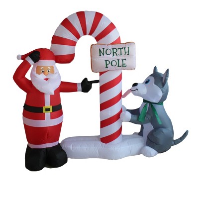 A Holiday Company 6ft Tall Santa's Doggy Dare, 6 ft Tall, Multi