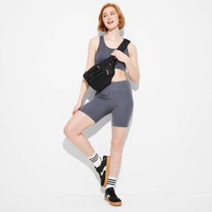 Women's High-Rise Interlock Bike Shorts - Wild Fable™ - 1 of 3
