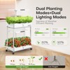Ahopegarden Hydroponics Growing System Indoor Garden, 44 Pods Plant Herb Garden Germination Kit with LED Grow Light, 20L Double - 4 of 4