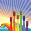 CS 5460 Rainbow Edition, Ultra Soft Toothbrush for Gentle and Powerful Daily Cleaning, 6 pcs - 2 of 3