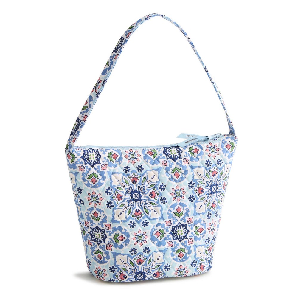 Photos - Women Bag Vera Bradley Lisbon Sky Medallion Shoulder Bucket Bag - Light Blue 