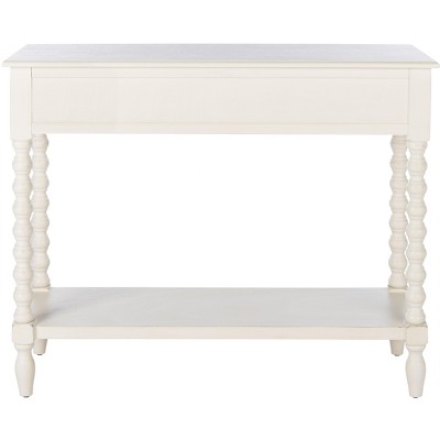 Athena Distressed White Wood 2-Drawer Hallway Table