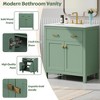 Mshliw 30" Modern Bathroom Vanity with Ceramic Sink, Soft-Close Doors, Flip-Out Drawer & Adjustable U-Shaped Shelf - 2 of 4