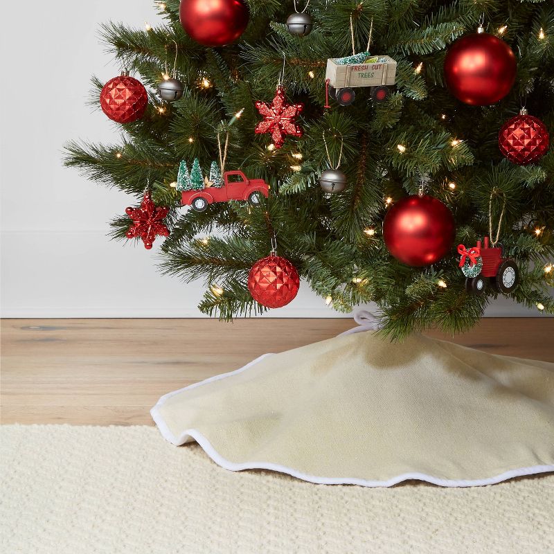 34in Reversible Linen Christmas Tree Skirt - Wondershop&#8482;, 3 of 5