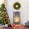 Coucheta Pre-Lit Christmas Wreath with Berries – Lighted Holiday Decor for Front Door, Windows, Walls & Mantel - 4 of 4