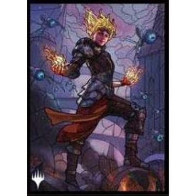 Magic The Gathering Ensky 80ct Players Card Sleeves Magic The Gathering Deck Protectors Stained Glass Chandra Fire Artisan