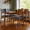 Mshliw 5-Piece Dining Table Set with Upholstered Chairs, Rubberwood Frame, Ergonomic Backrests, for Kitchen or Dining Room - 2 of 4