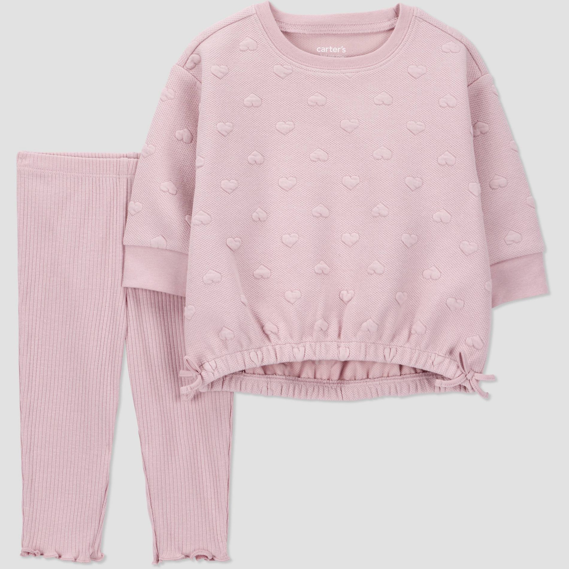 Carter's Just One You® Baby Girls' 2pc Hearts Sweatshirt and Leggings Set - Pink
