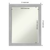 Amanti Art Vista Brushed Nickel Narrow Petite Bevel Bathroom Wall Mirror 26.5 x 20.5 in. - image 4 of 4