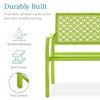 Best Choice Products Indoor Outdoor Steel Garden Bench w/ Geometric Backrest, Foot Levelers - 2 of 4