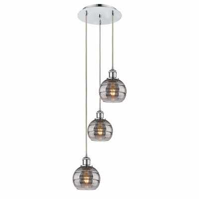 Rochester - 3 Light Cord Hung Multi Pendant In Industrial Style-24.38 Inches Tall and 12.38 Inches Wide