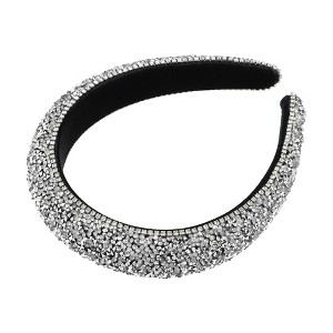 Unique Bargains Women's Bling Rhinestone Padded Hairband Hair Accessories 1.18 Inch Wide 1 Pc - 1 of 4
