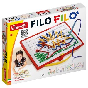 Quercetti Filo Filo - Lacing String Art Toy, 18 Templates, Creative Play - 1 of 4