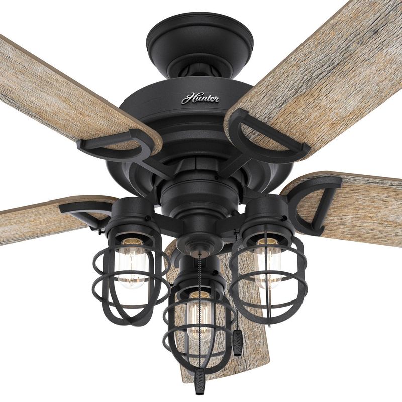 52&#34; Starklake Damp Rated Ceiling Fan Iron (Includes LED Light Bulb) - Hunter Fan, 6 of 14