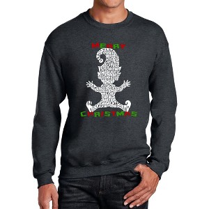 LA Pop Art Christmas Elf - Men's Word Art Crewneck Sweatshirt - 1 of 4
