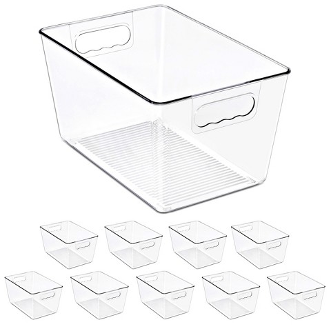 Sorbus 10 Pack Large Clear Storage Containers for Pantry, Fridge, Cabinet, Closet & Kitchen Organization