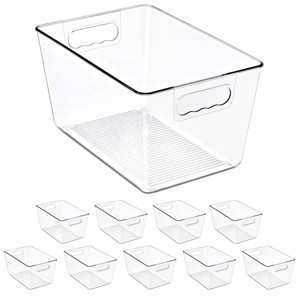 Sorbus 10 Pack Large Clear Storage Containers for Pantry, Fridge ...