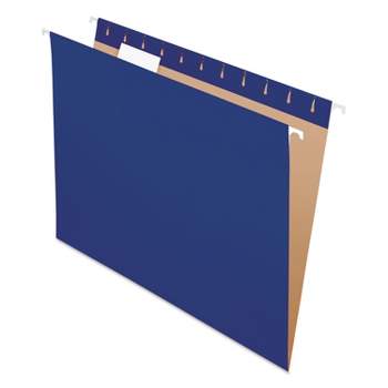 Pendaflex Essentials Colored Hanging Folders 1/5 Tab Letter Navy 25/Box 81615