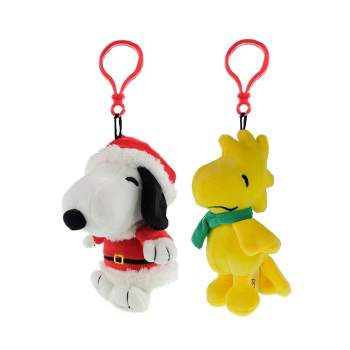 WondaPop Snoopy and Woodstock from Peanuts 6" Plush Clip Figures, 2-Pack